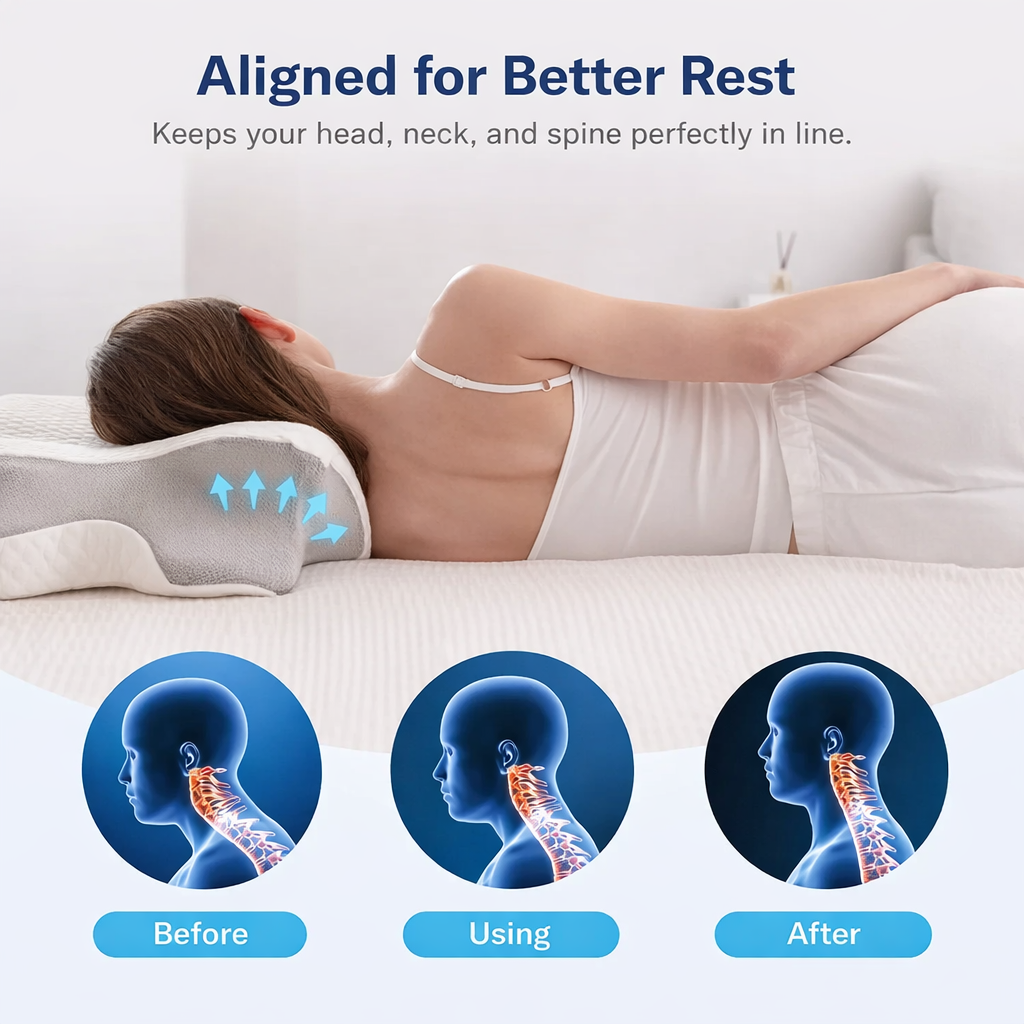 Soft Support™ Ergonomic Neck Relief Pillow